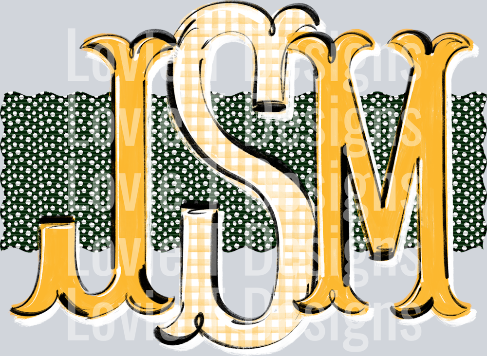 JSM YELLOW AND DARK GREEN DOT RIBBON DEBUTANTE