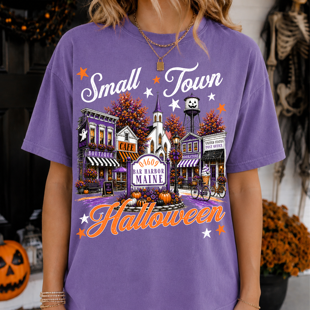 Small Town Halloween customizable DTF transfer