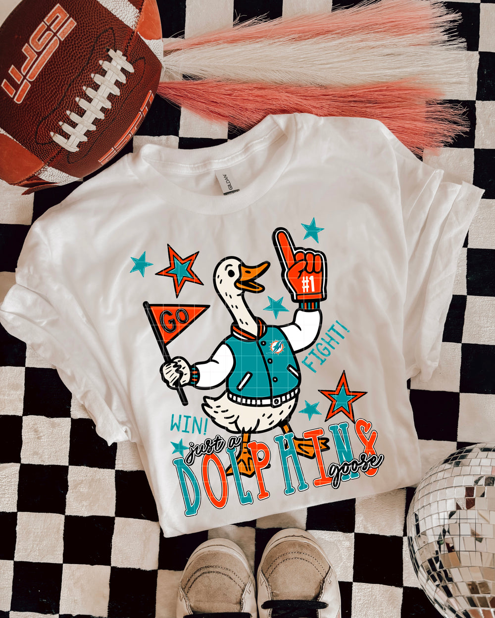 Just a Dolphins Goose DTF transfer design – image 1