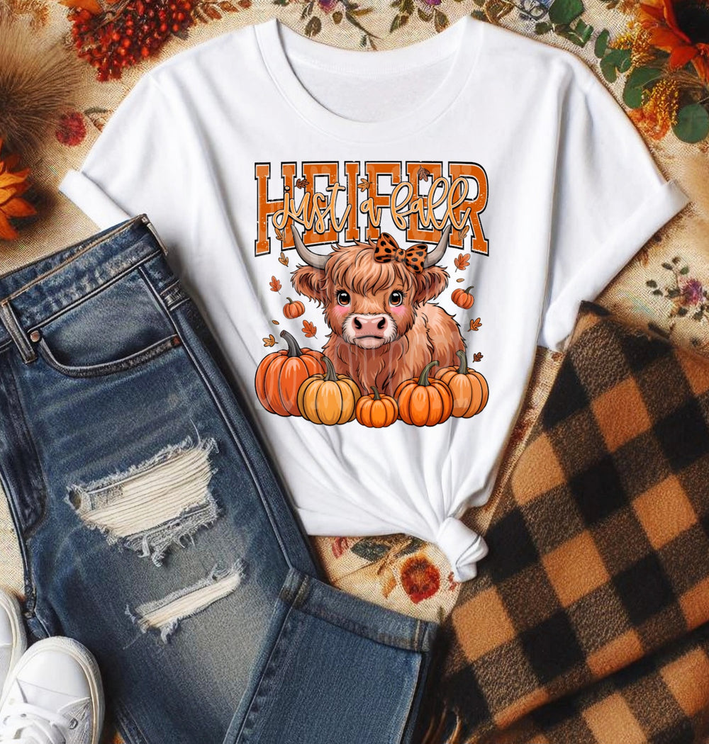Just a Fall Heifer DTF transfer design – image 1