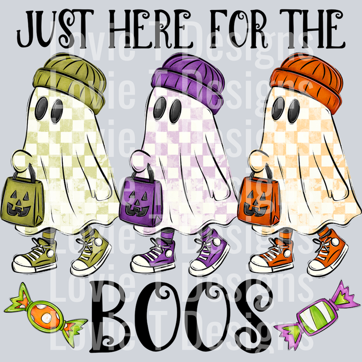 Just Here for the Boos Black Print – DTF Transfer – product image
