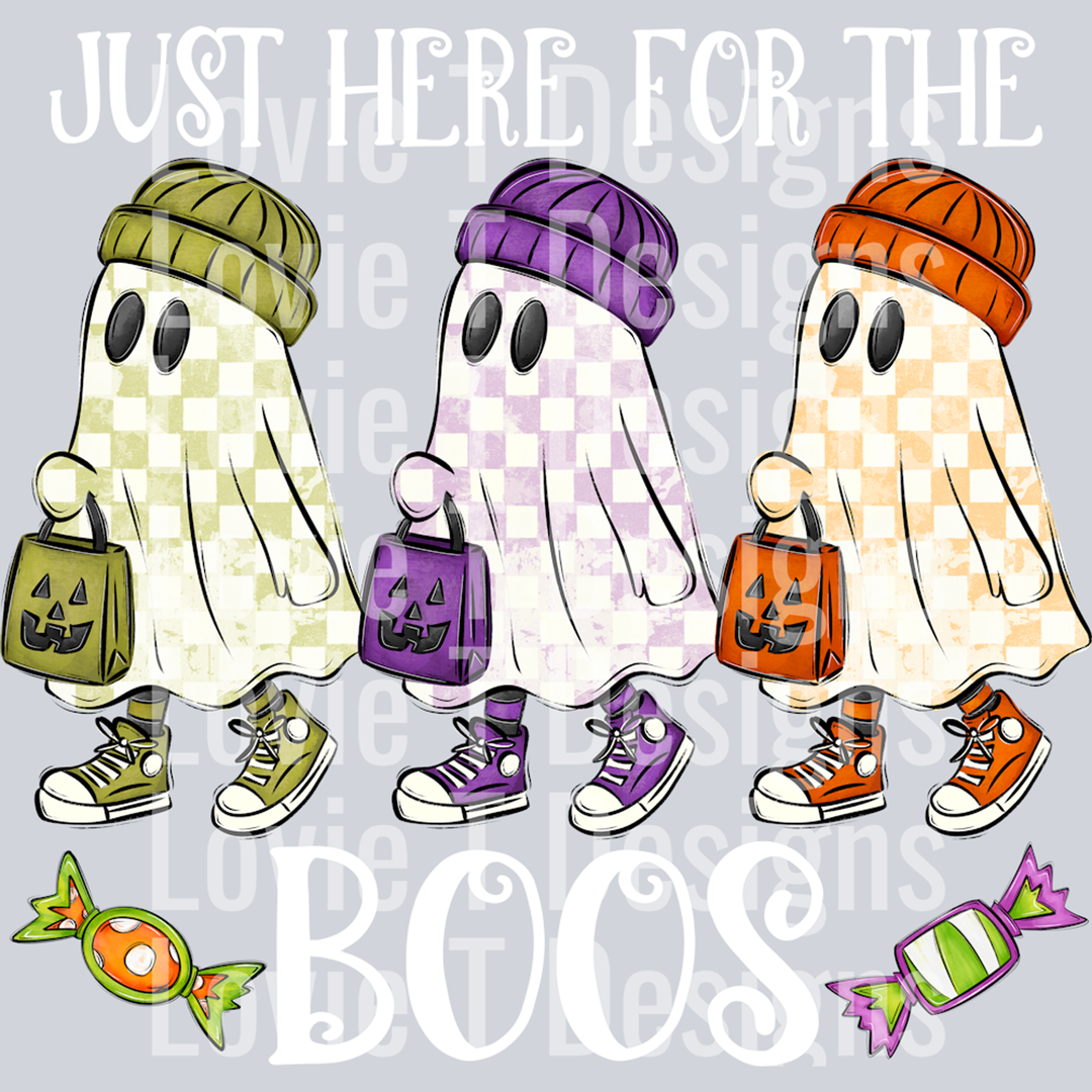 Just Here for the Boos White Print – DTF Transfer – product image