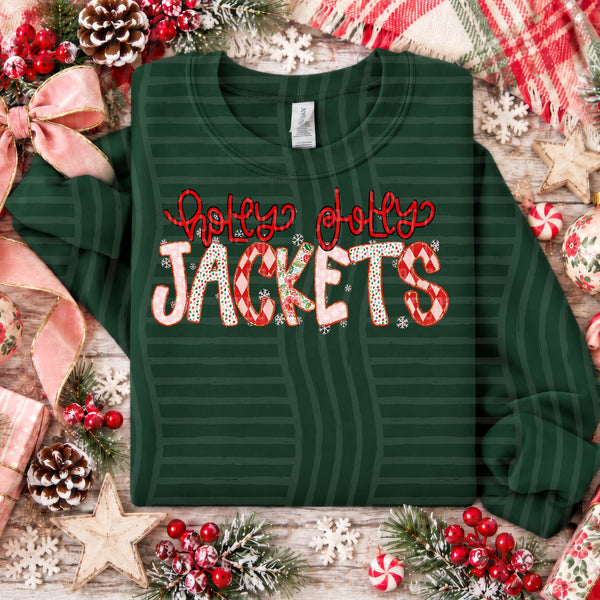 Holly Jolly Confetti Mascots Jackets design