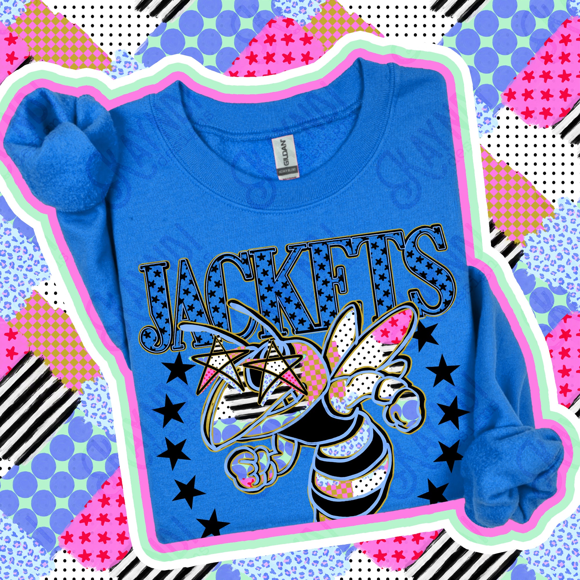 Patchwork Varsity Stars Mascots Jackets design