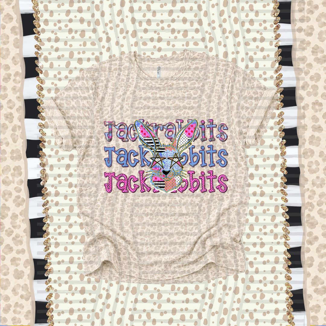 Jackrabbits Dolly Doodle mascot DTF transfer