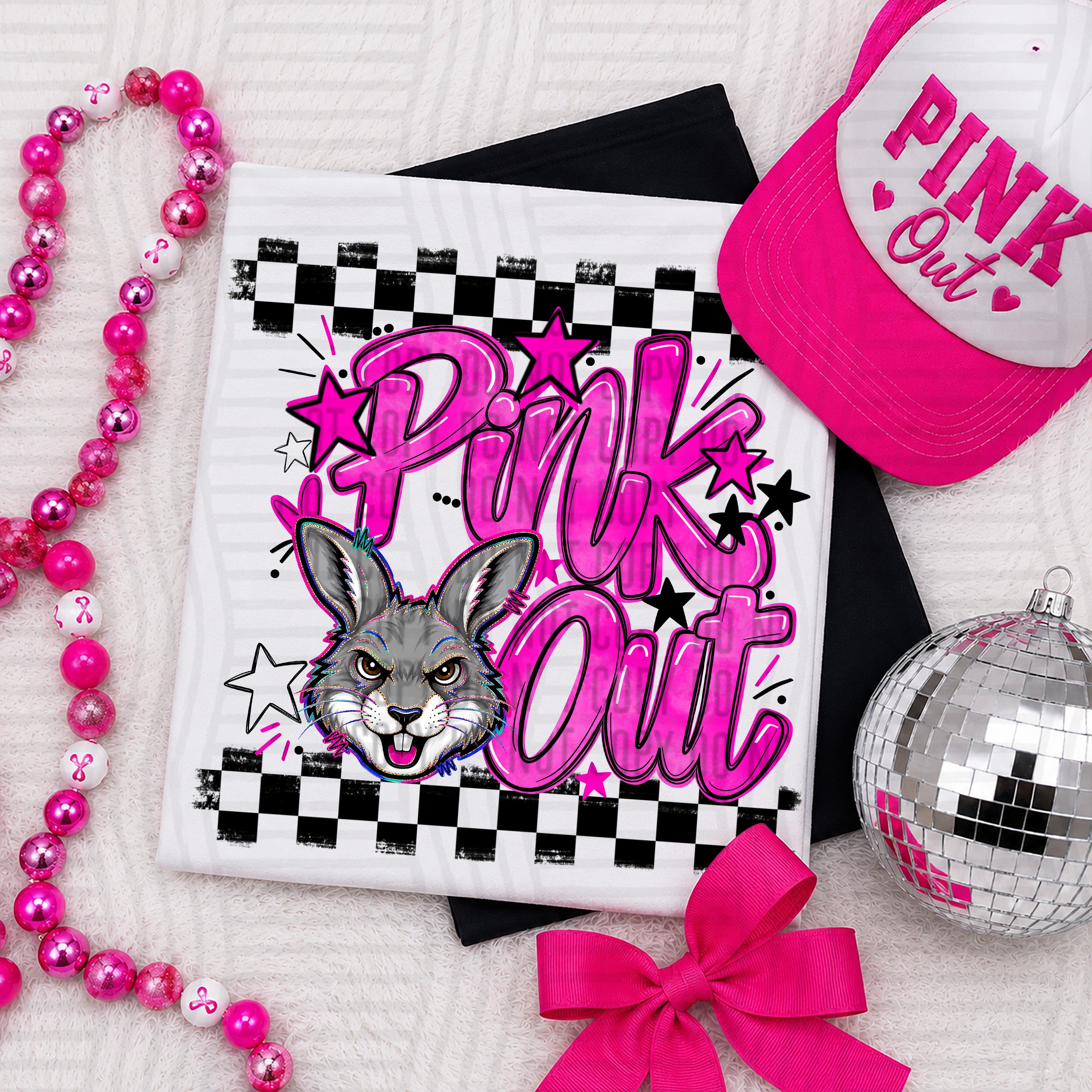 Pink Out Mascots CC Jackrabbits design