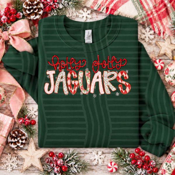 Holly Jolly Confetti Mascots Jaguars design