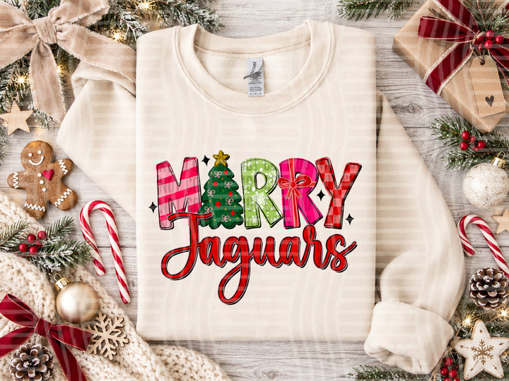 Jaguars Merry mascot DTF transfer
