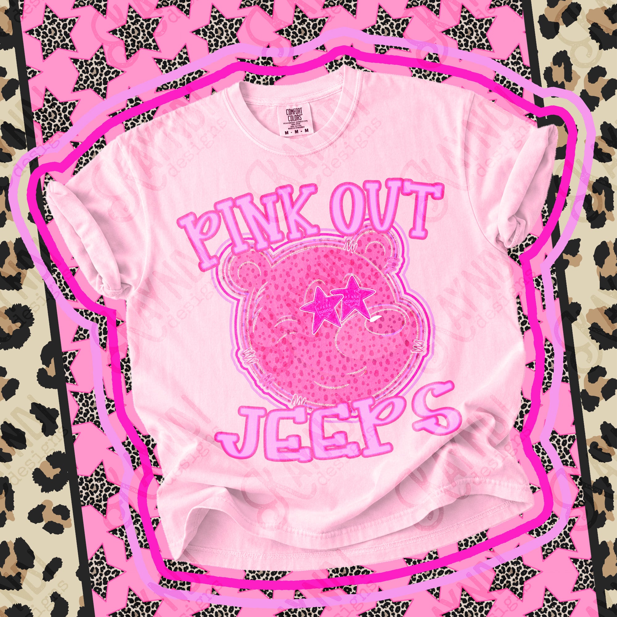 Pink Out Mascots Jeeps mockup