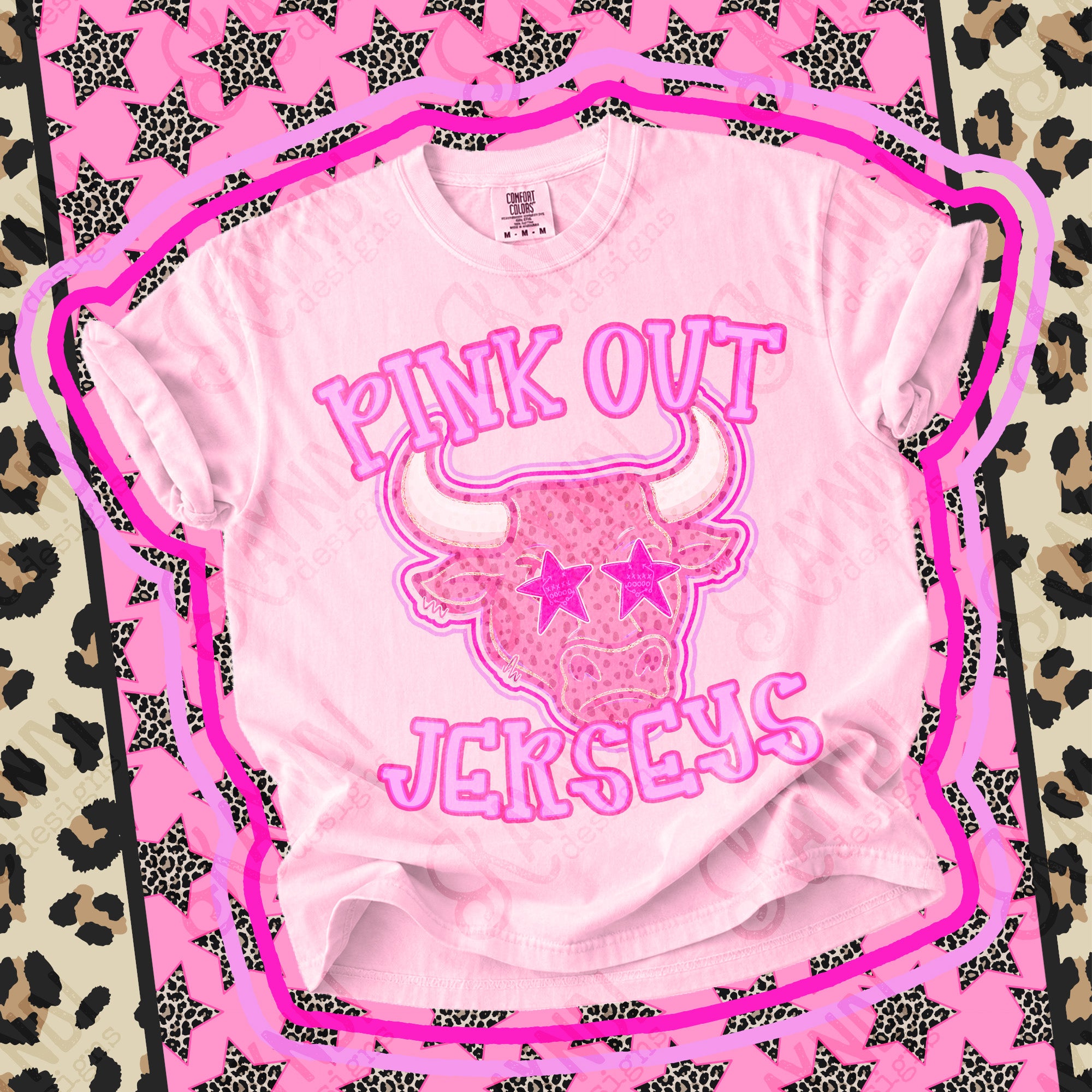 Pink Out Mascots Jerseys 2 mockup