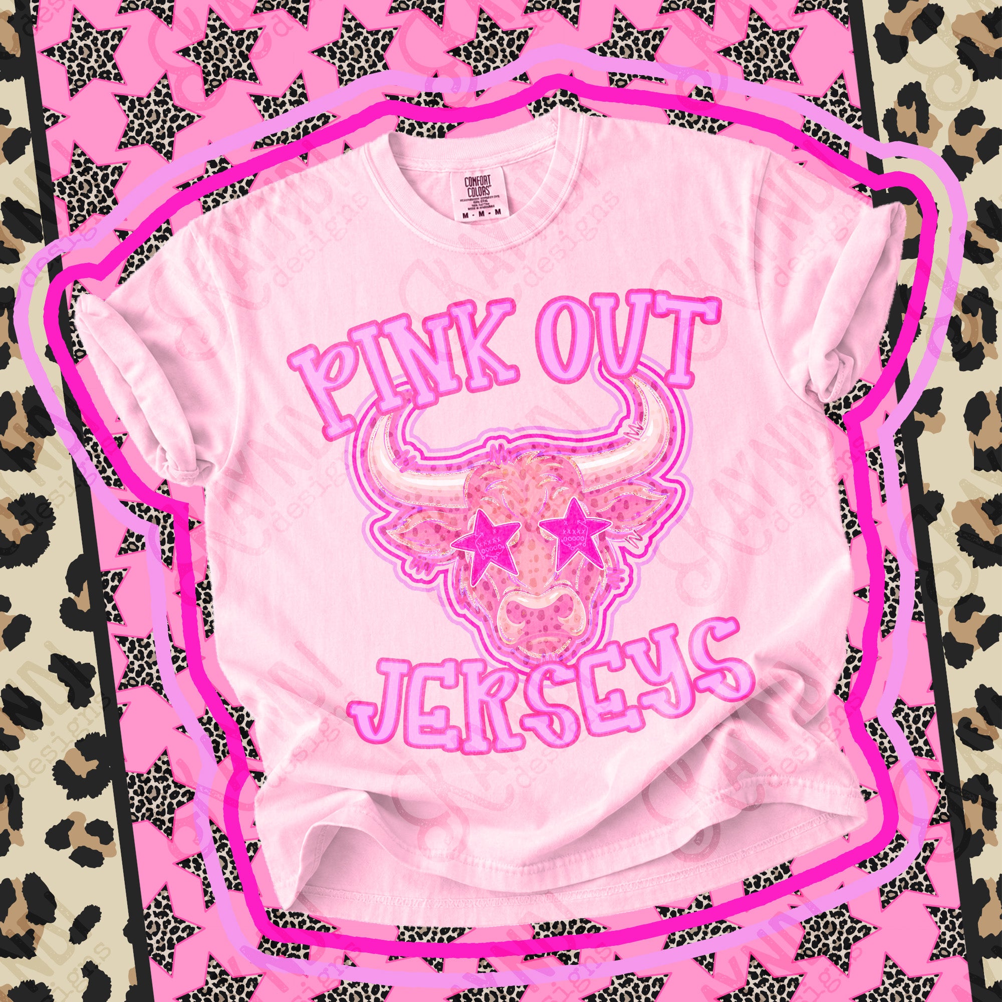 Pink Out Mascots Jerseys mockup