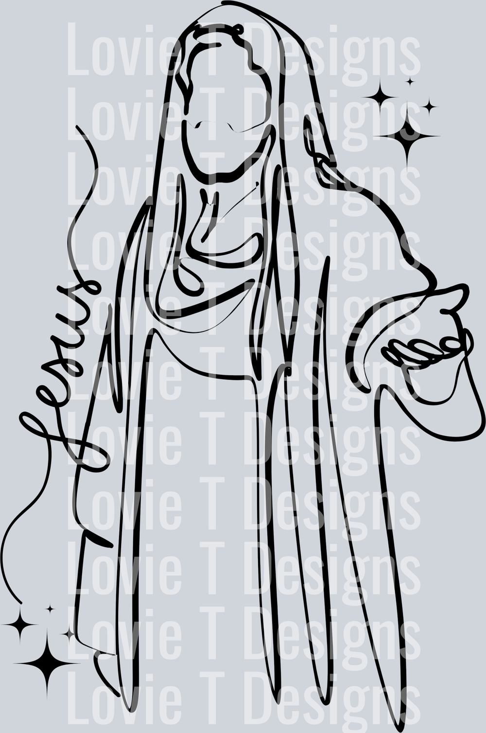 Jesus Line Art