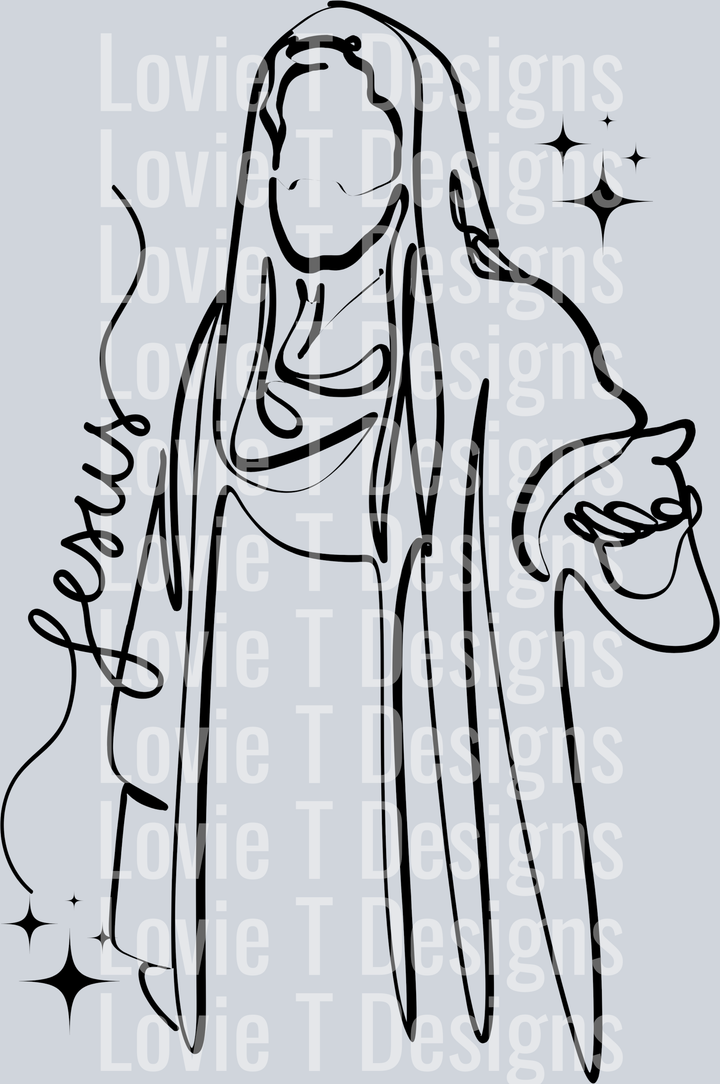 Jesus Line Art