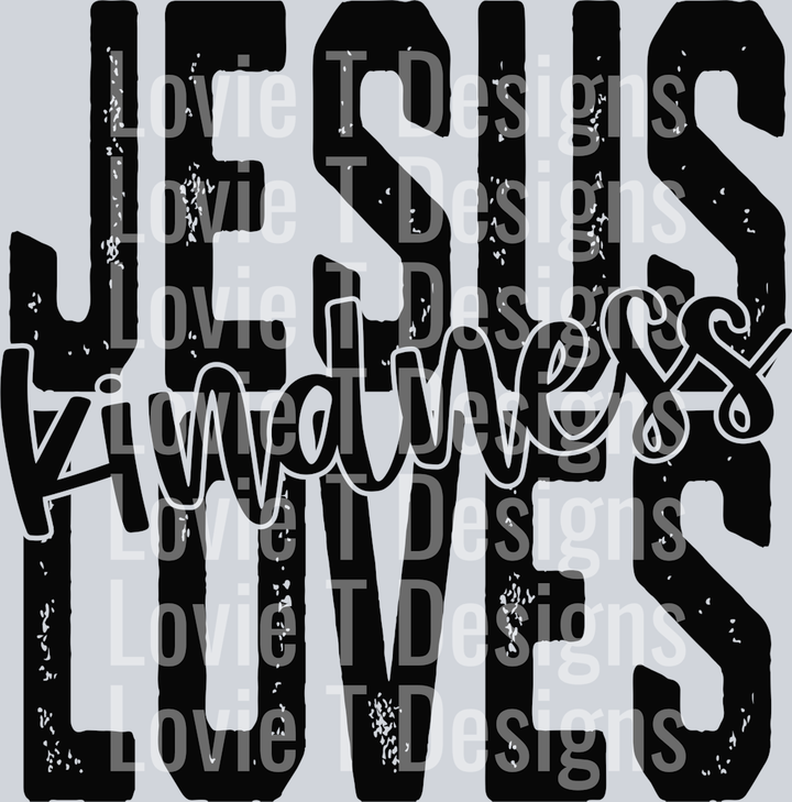 Jesus loves kindness blk
