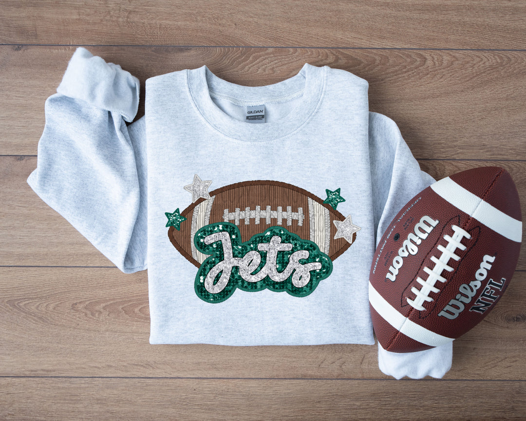 JETS FOOTBALL FAUX APPLIQUE