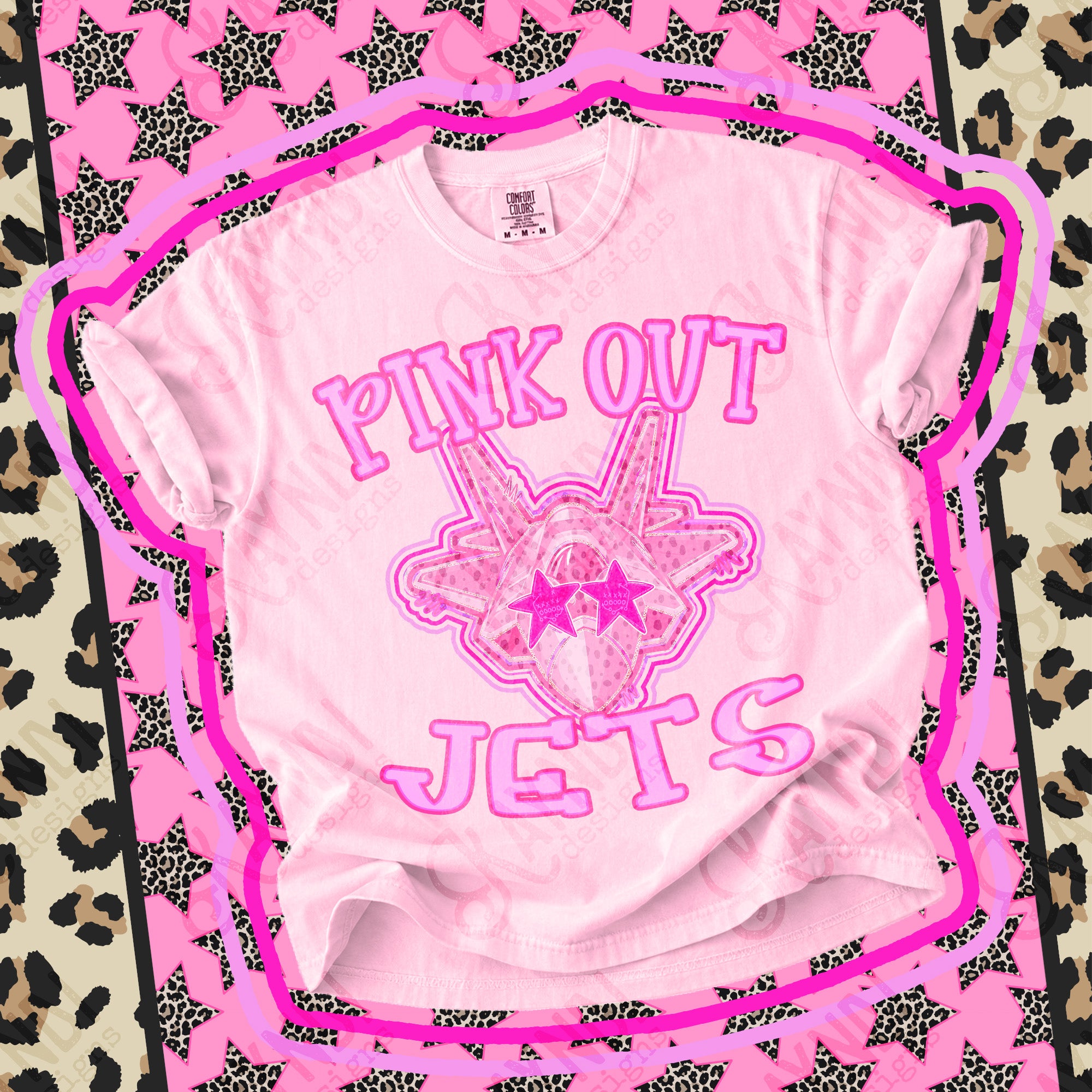 Pink Out Mascots Jets mockup