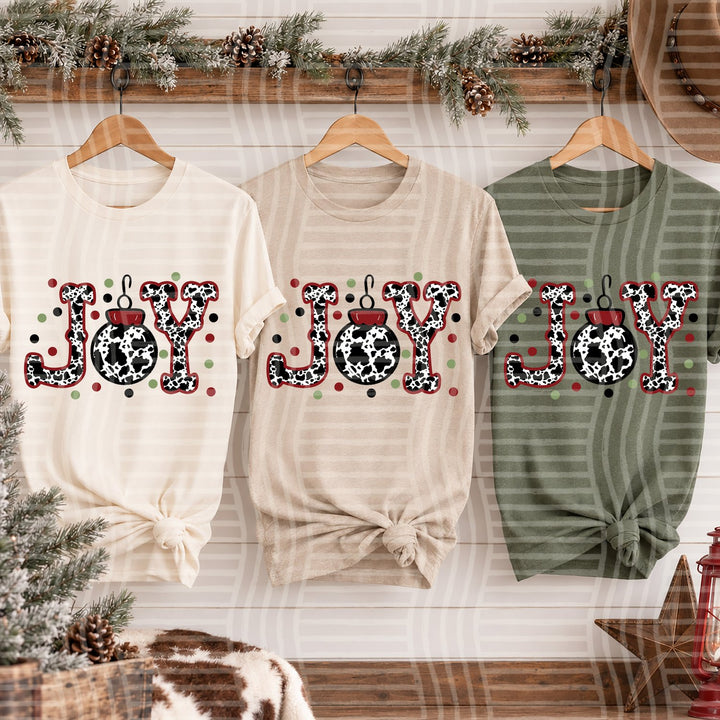 Joy Animal Cowboy Christmas DTF transfer