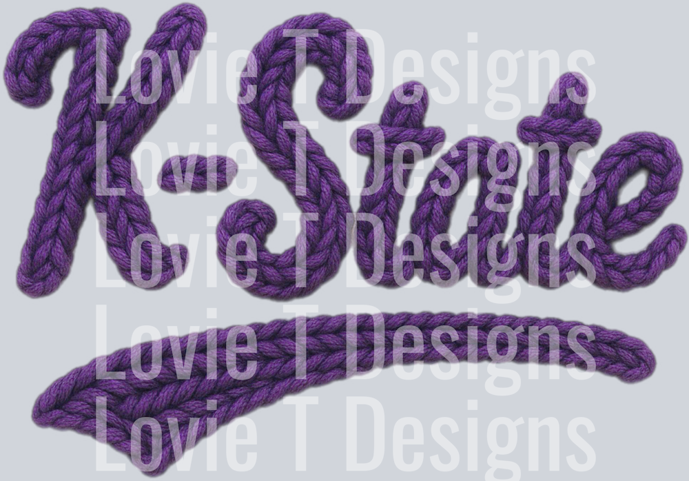 K state sleeve Faux Yarn