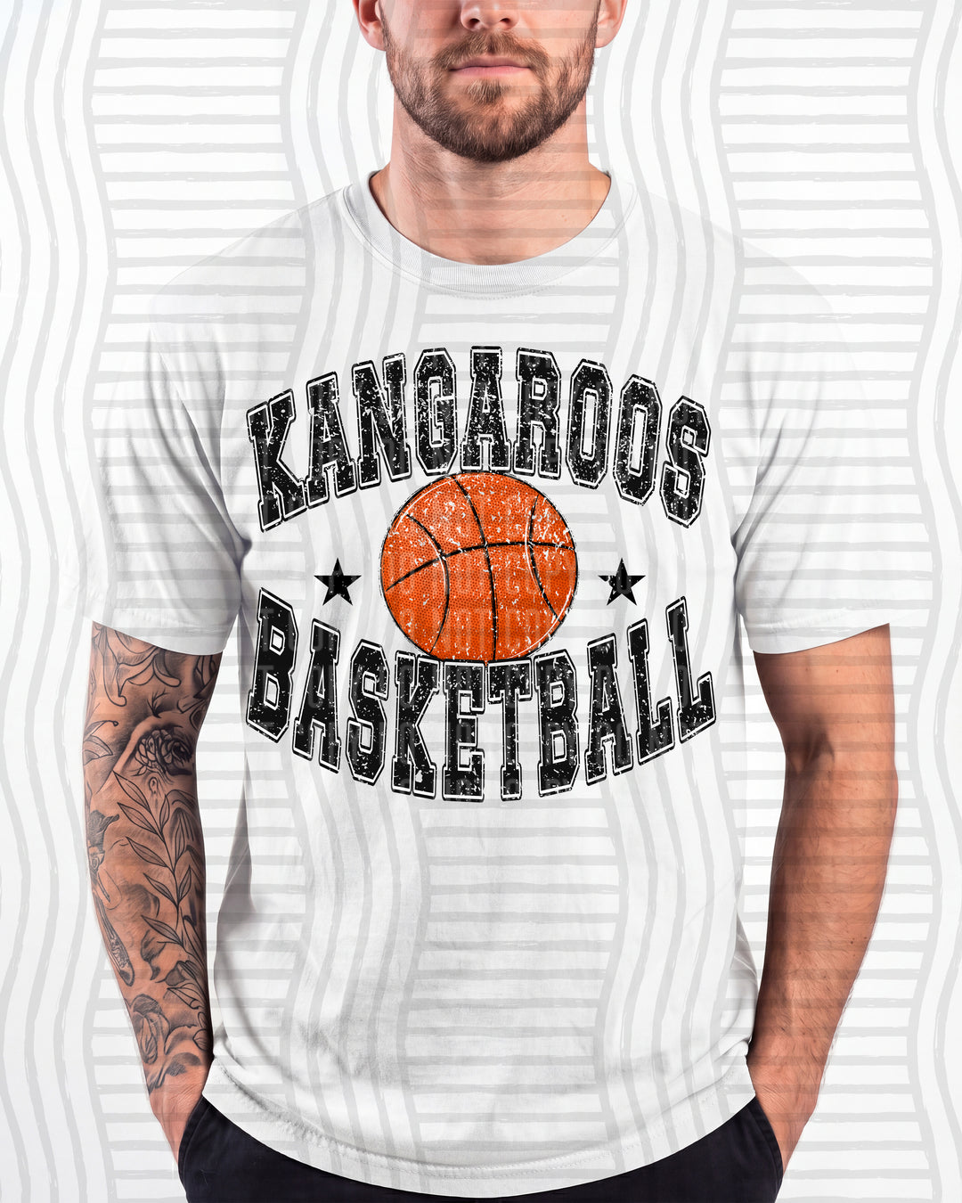 Kangaroos Basketball Varsity Mascots DTF transfer