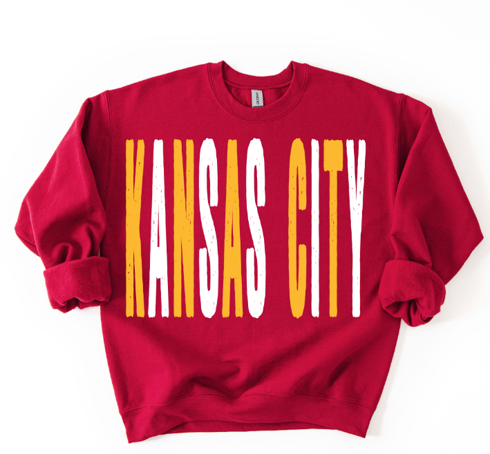 KANSAS CITY YELLOW GOLD AND WHITE GRUNGE MASCOT