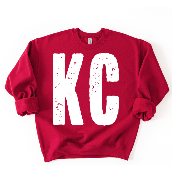 Kc White Grunge Mascot – DTF Transfer – product image