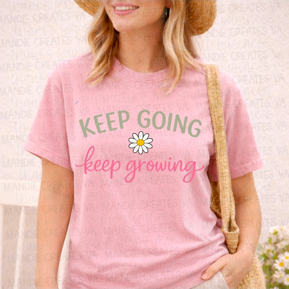 Keep Growing DTF transfer design