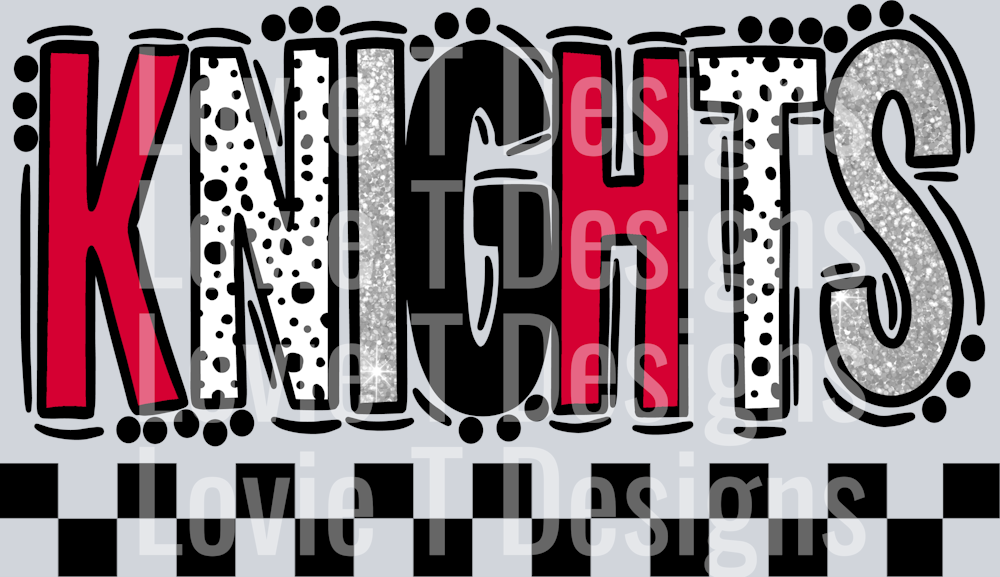 Kights Fire Red Light Gray Doodle Dot