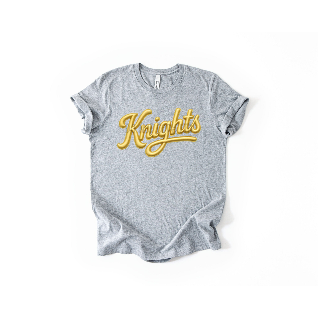 Knights Faux Puff Gold – DTF Transfer – product image