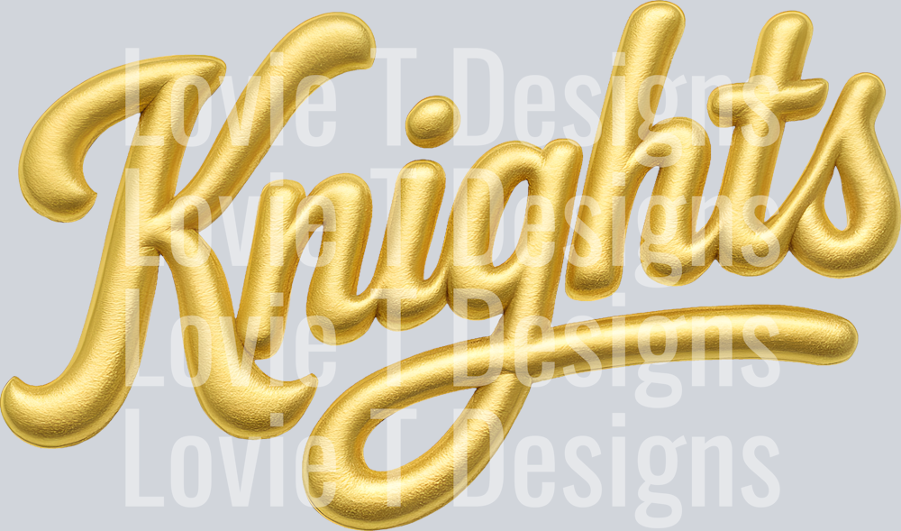 KNIGHTS FAUX PUFF GOLD