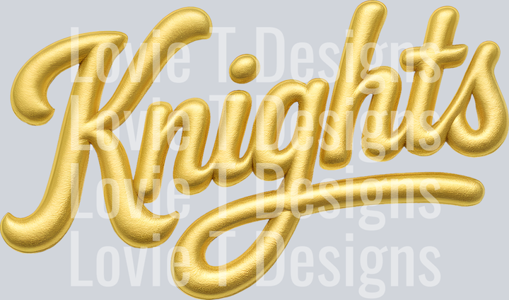 KNIGHTS FAUX PUFF GOLD