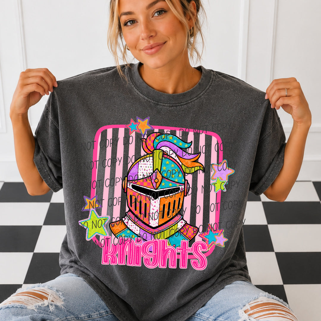 Knights Funky Fresh mascot DTF transfer