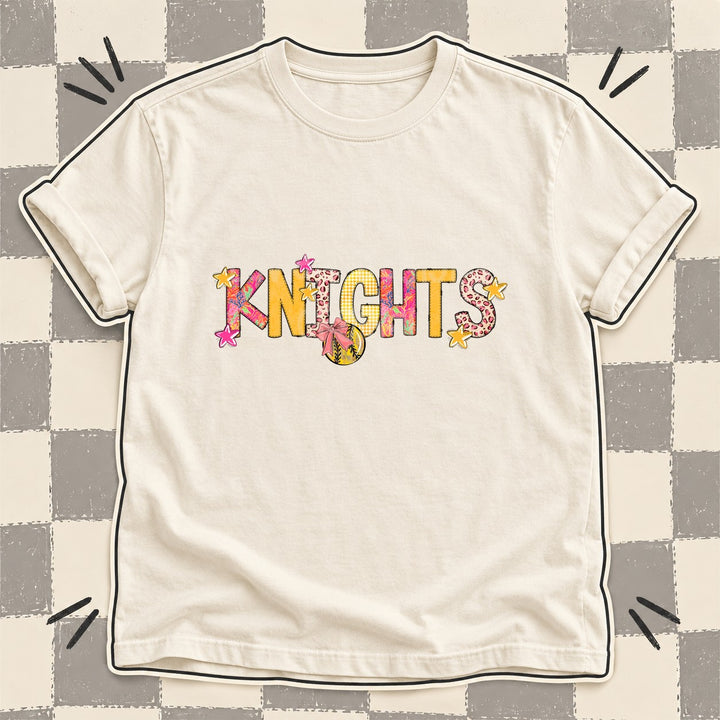 Knights Mixed Doodle Softball Mascots – Softball Brights DTF transfer mockup