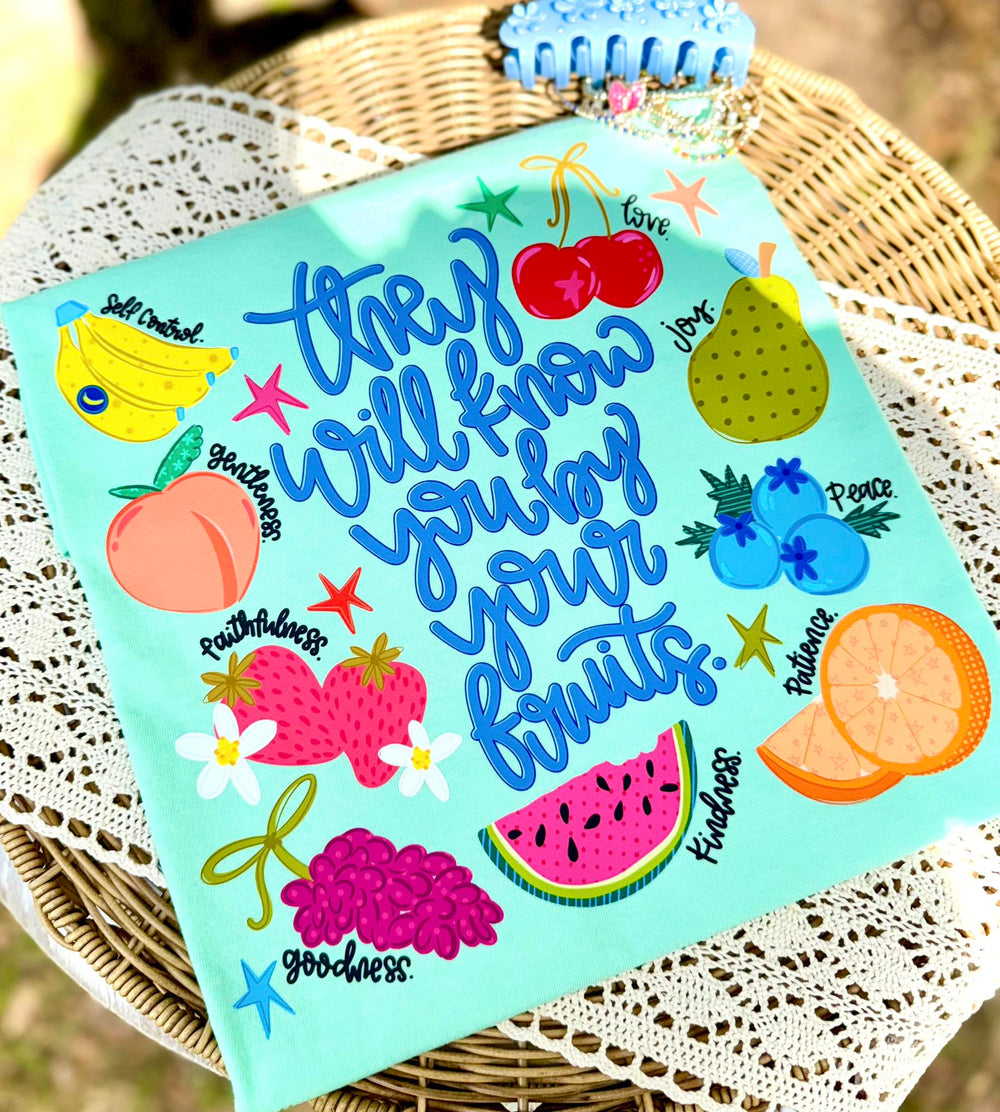 Know Your Fruits DTF transfer design