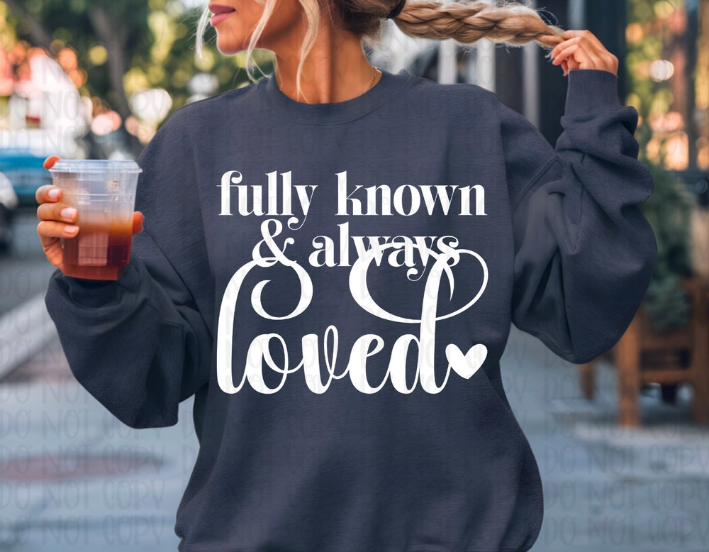 Known & Loved White DTF transfer design – image 1