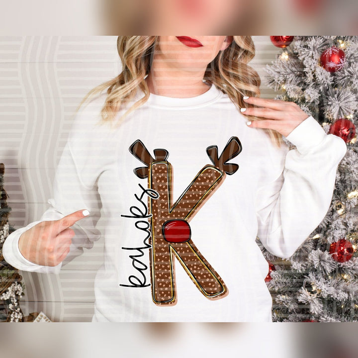 Kahoks Deer Antler Initial Mascots DTF transfer
