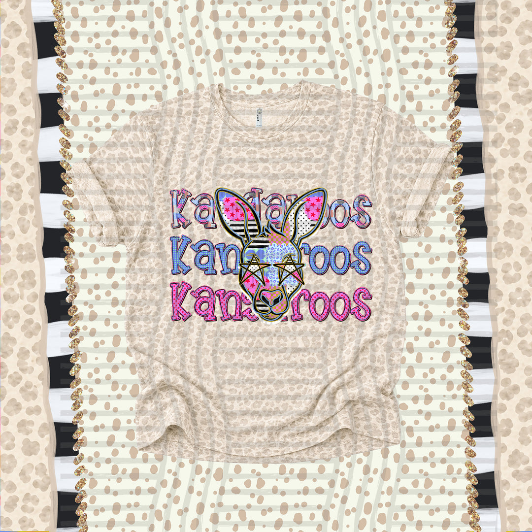Kangaroos Dolly Doodle mascot DTF transfer