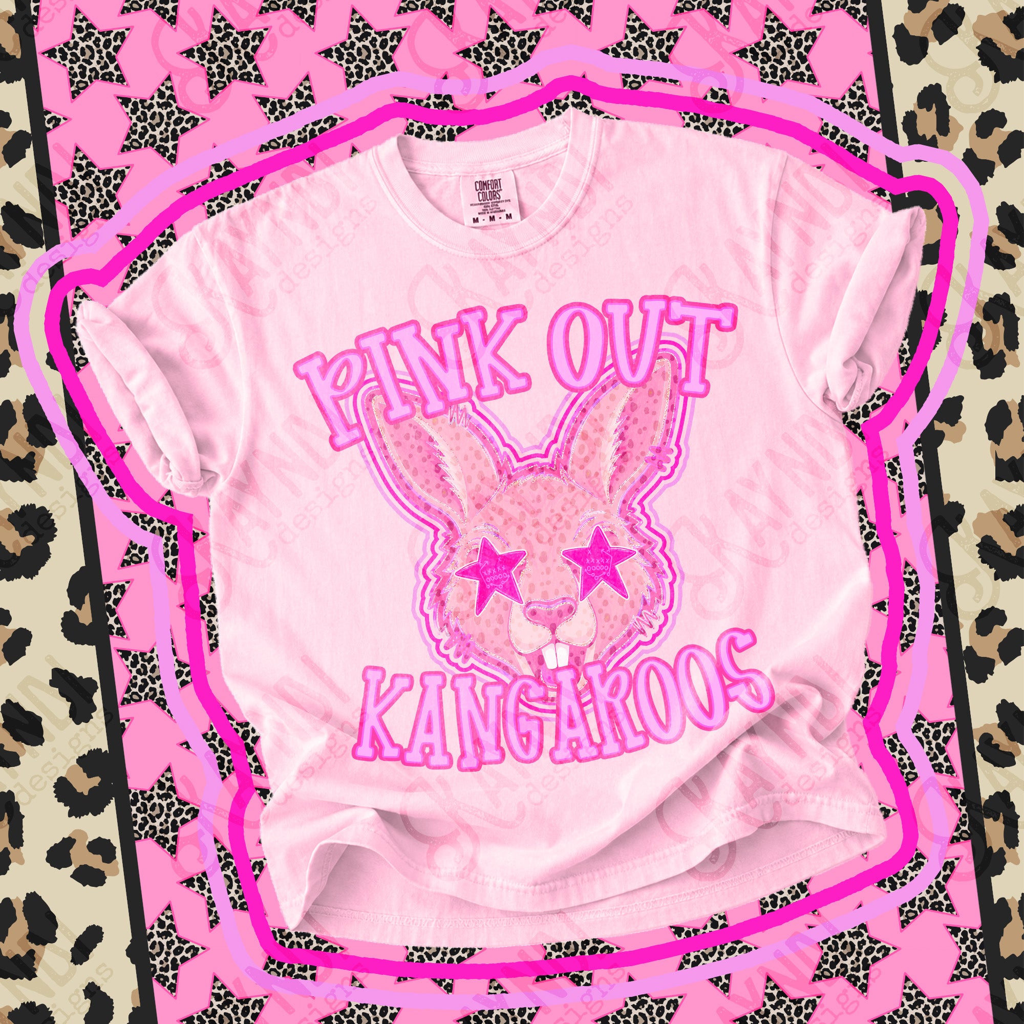 Pink Out Mascots Kangaroos mockup