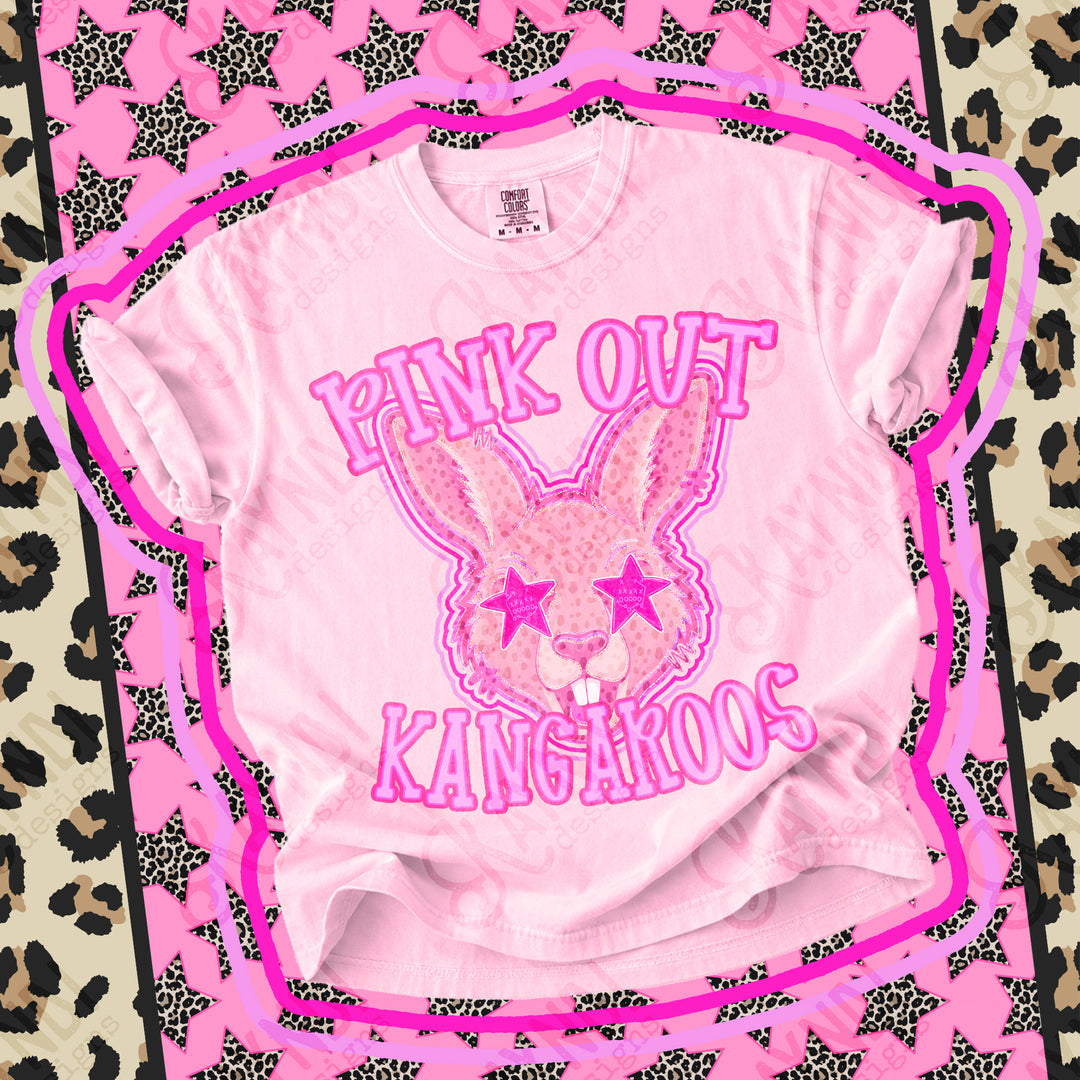 Kangaroos Pink Out Mascots mascot DTF transfer