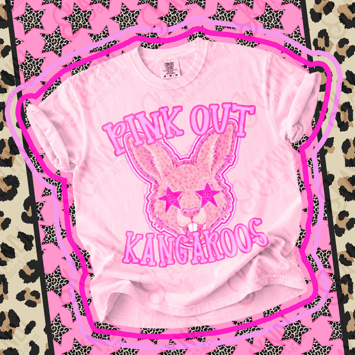 Kangaroos Pink Out Mascots mascot DTF transfer