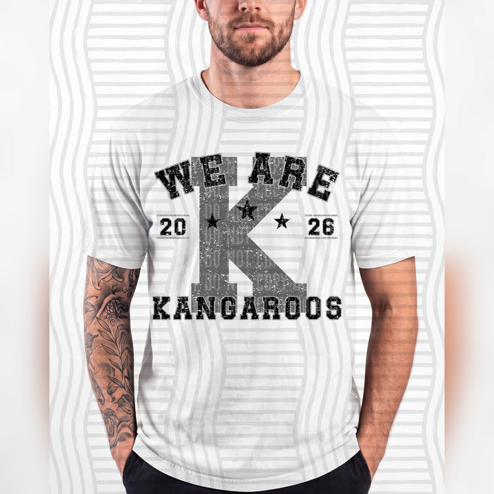 Kangaroos Varsity Initials Mascots DTF transfer