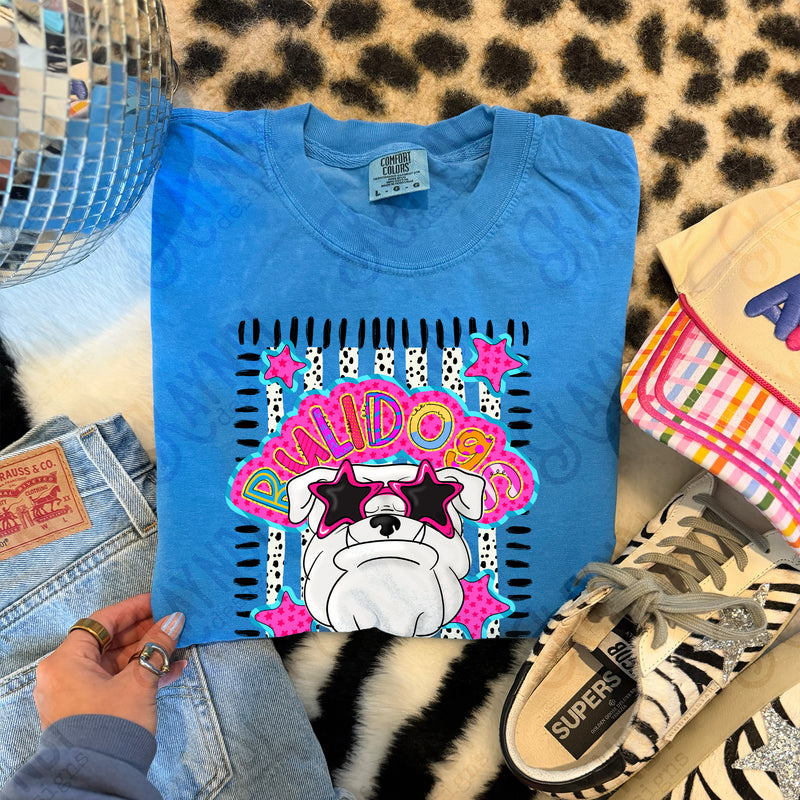 Doodle Star Sunglasses Mascots Bulldog white mockup