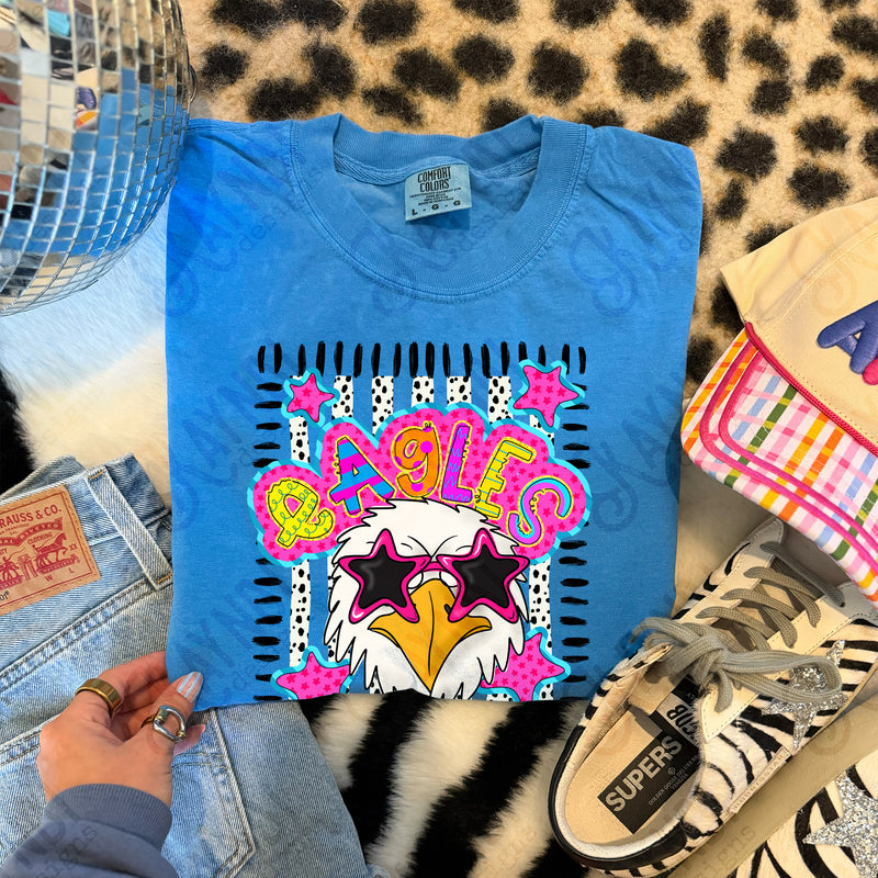 Doodle Star Sunglasses Mascots Eagle mockup