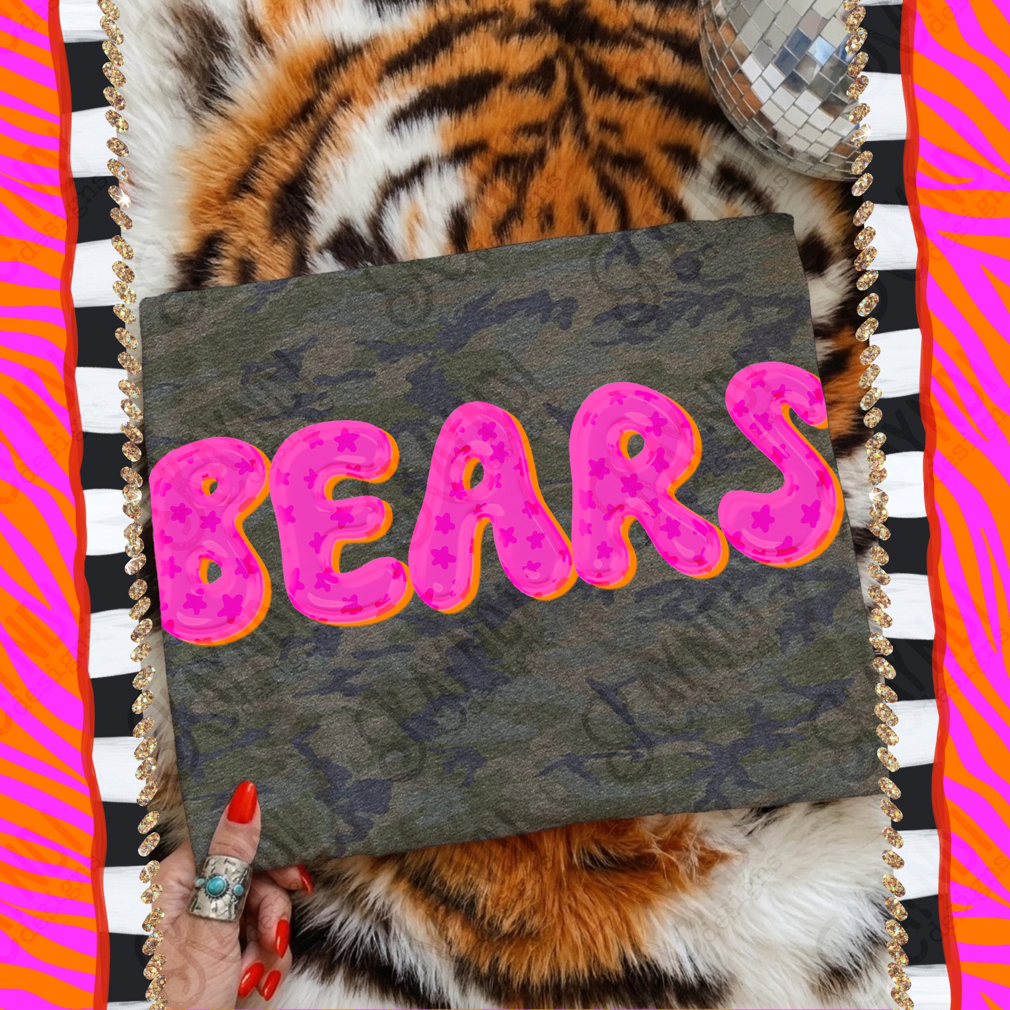 Bubble Stars Mascots Bears mockup