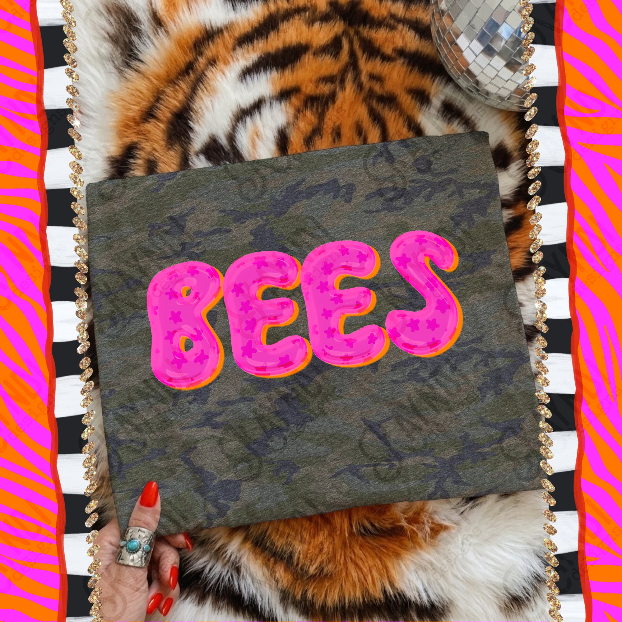 Bubble Stars Mascots Bees mockup