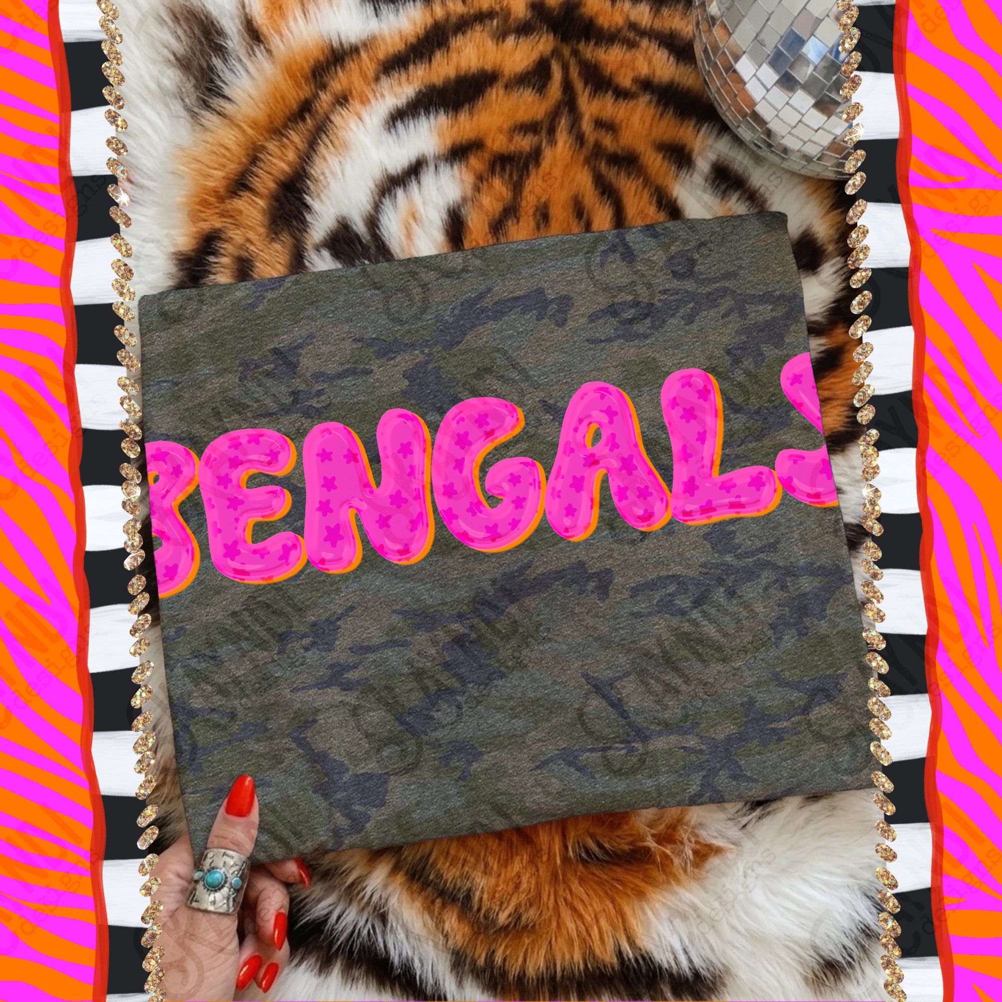 Bubble Stars Mascots Bengals mockup