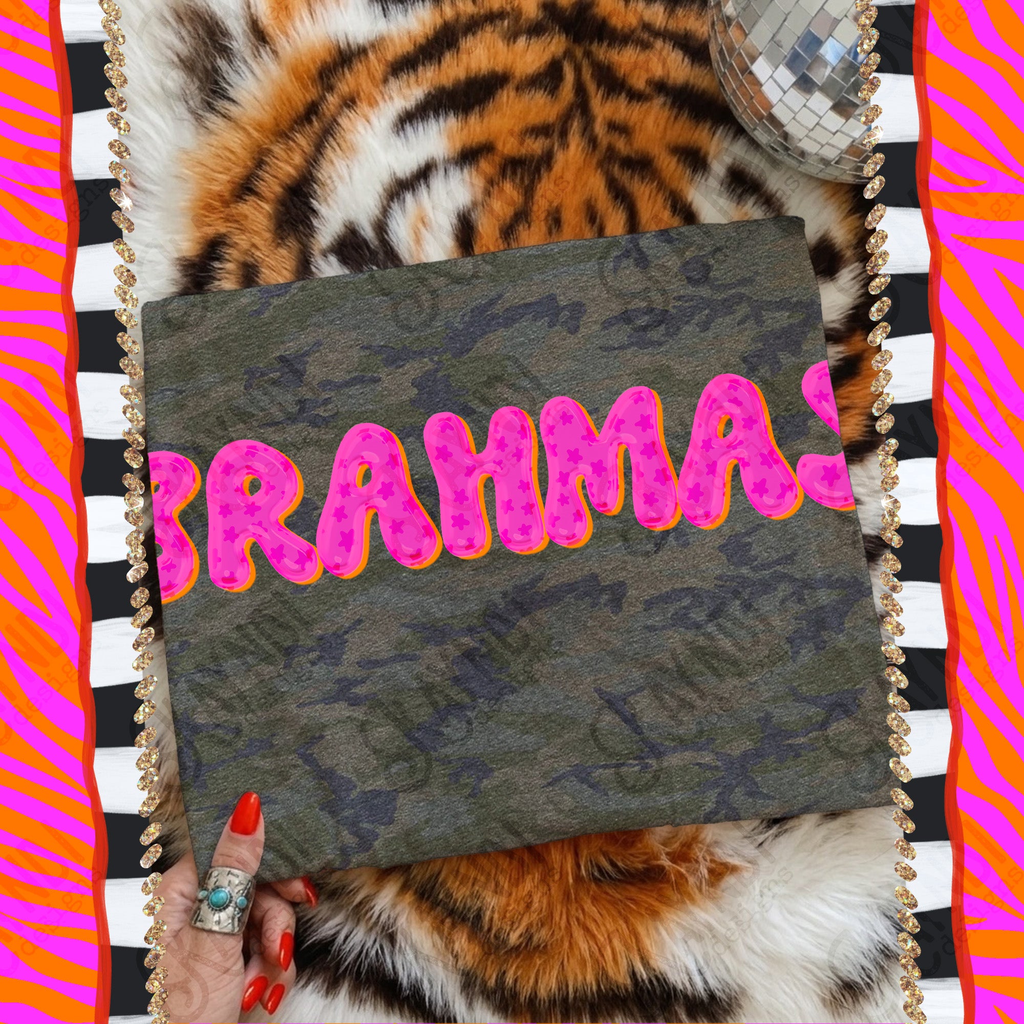 Bubble Stars Mascots Brahmas mockup