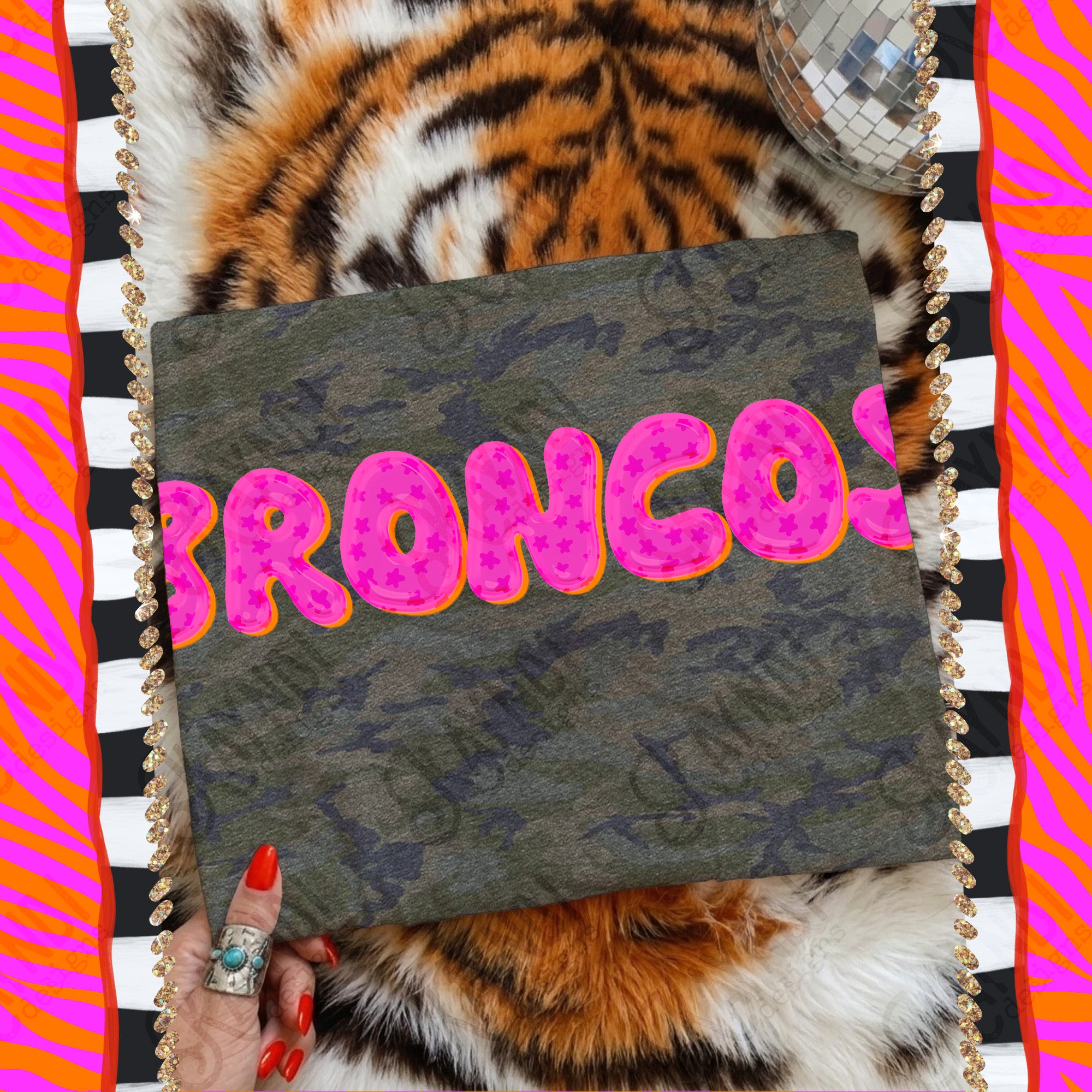 Bubble Stars Mascots Broncos mockup