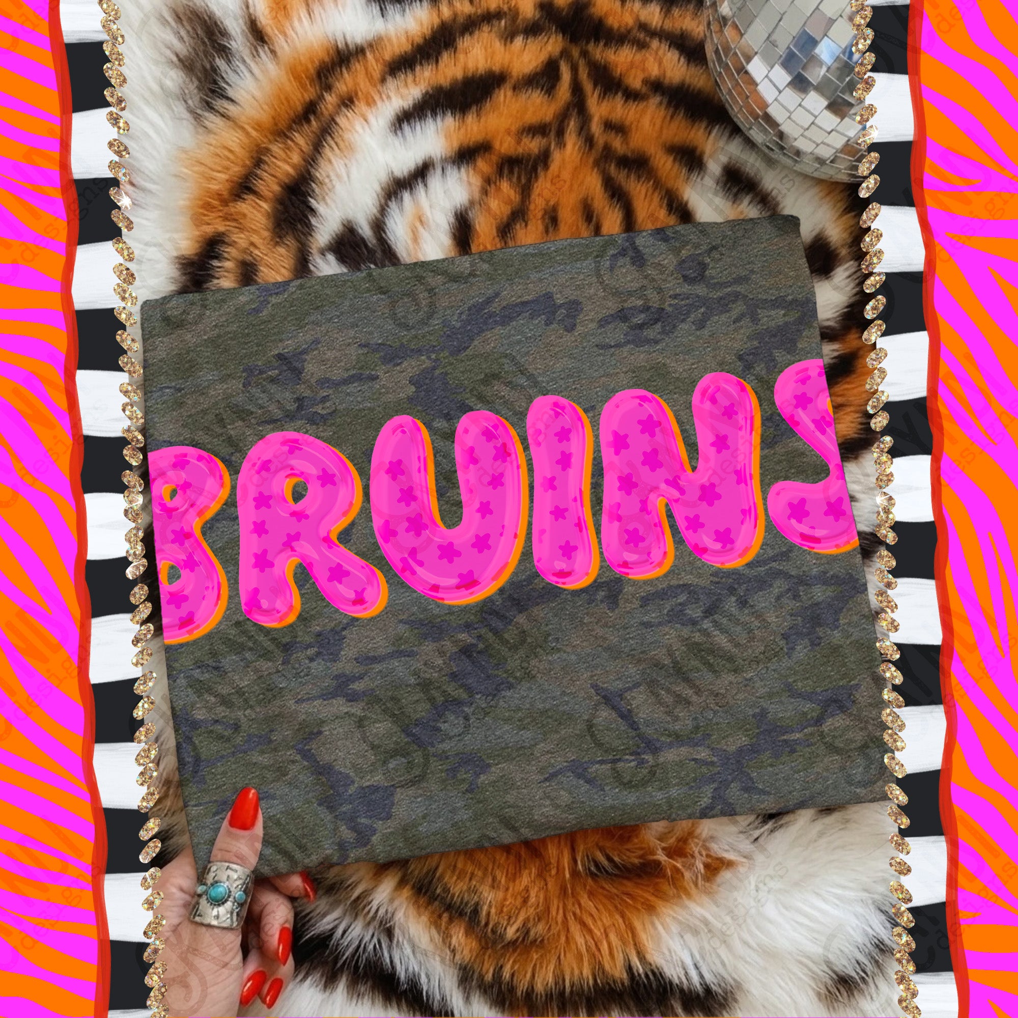 Bubble Stars Mascots Bruins mockup