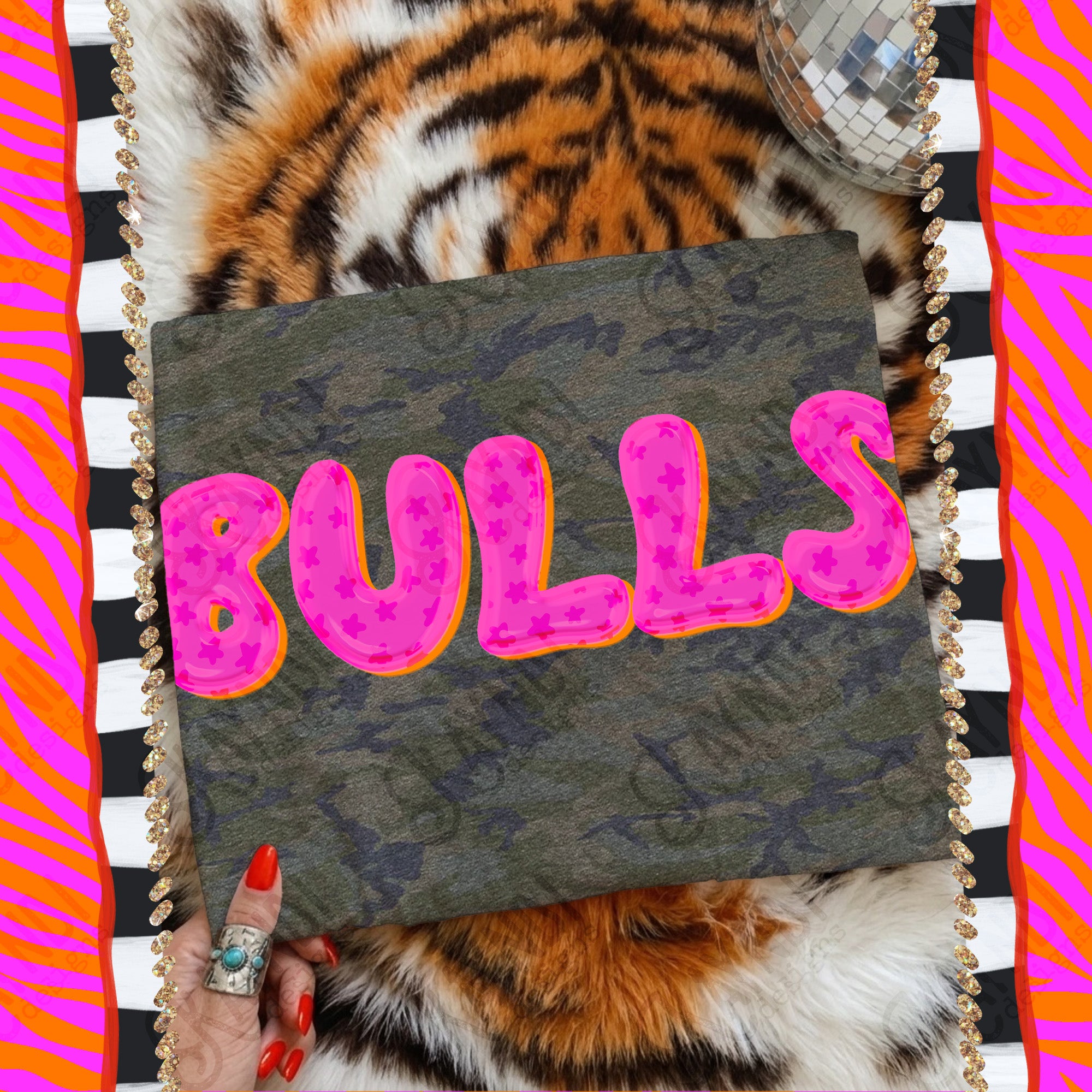 Bubble Stars Mascots Bulls mockup