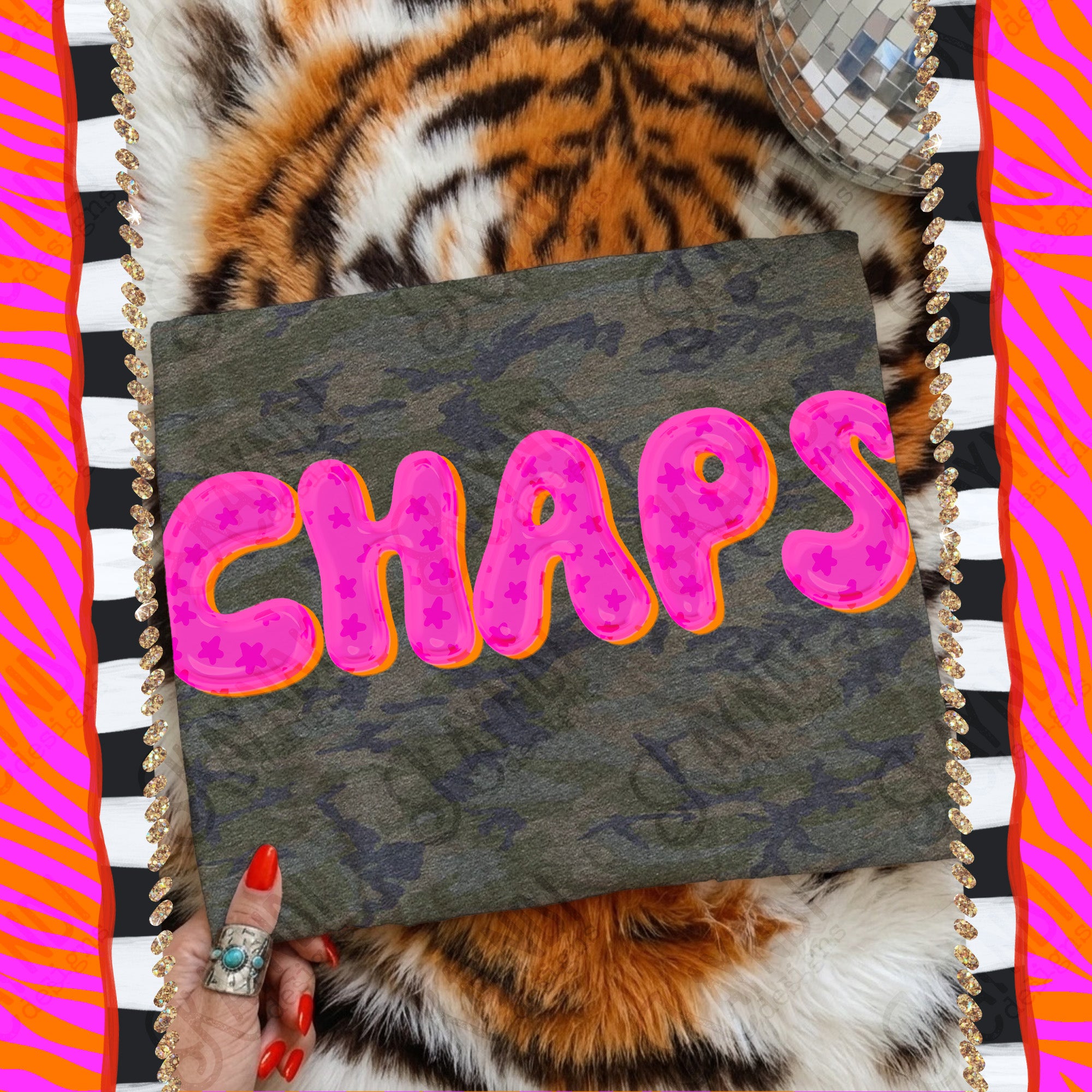 Bubble Stars Mascots Chaps mockup